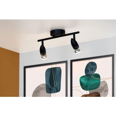 lafabryka.pl Lampa sufitowa spot 2L black CARO 13955/02/30 Lucide